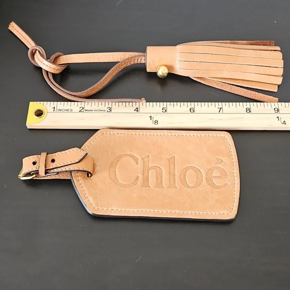 Chloe Luggage Tag & Tassel, Light Brown - Picture 7 of 14